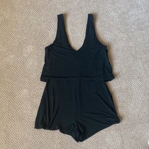 Tobi Black Tiered/Layered Romper